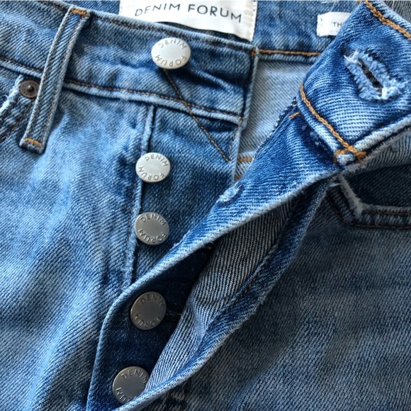 Aritzia Denim Forum The Arlo High Rise Straight Jeans Light Wash Size 23 - Picture 8 of 15